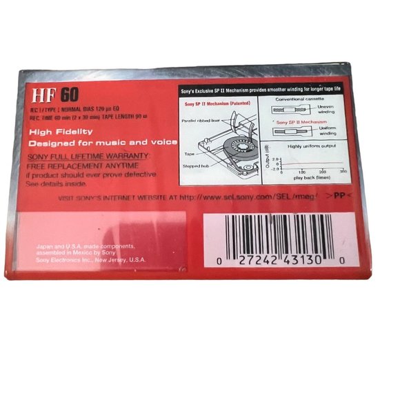 Sony HF &‎ TKD Blank Cassette 60 Minute Tape Lot of 3 - Picture 3 of 5